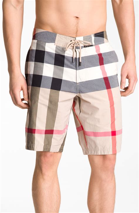 burberry boardshorts|Burberry check panel pants.